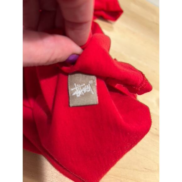 STUSSY Women's Retro Striped Graphic t-shirt dress Blue Red White size Medium - Picture 9 of 10